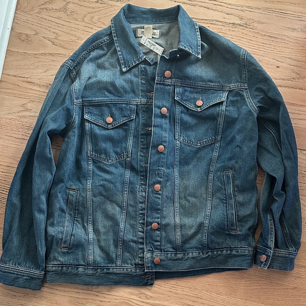 Madewell button front denim jacket in Charleston wash